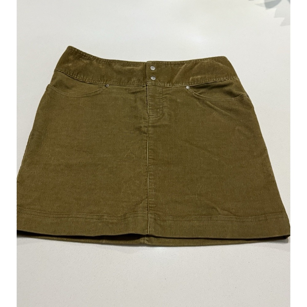 Athleta Women's Kaleidoscope Corduroy Mini Skirt Size 2 Color Old Gold